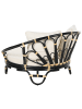 Beliani Sonneninsel ROSSANO in Schwarz/Beige - (W) 112 x (H) 71 x (L) 110 cm