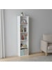 relaxdays Bücherregal in Weiß - (B)32 x (H)132 x (T)24 cm