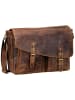 Greenburry Umhängetasche Vintage 1541 Revolver Bag XL in Sattelbraun