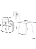 Beliani 9-tlg Gartentisch Set CAVOLI in Weiß/Beige/Braun
