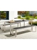 Beliani 3-tlg Gartentisch Set NARDO in Schwarz/Silber