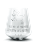 Mr. & Mrs. Panda Longdrinkglas Hund Dackel mit Spruch in Transparent