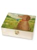 Mr. & Mrs. Panda Tee Box Hund Blume Design ohne Spruch in Weiß