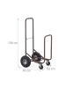 relaxdays Kaminholzwagen in Braun - (B)52 x (H)108 x (T)56 cm