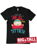 South Park T-Shirt "These Are Real Fake T*tt*es" in Schwarz
