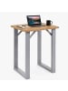 VCM  Holz Bartisch Stehtisch Tisch Tresen Xona 80x50 cm in Silber / Honig-Eiche