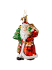 Käthes Original Baumschmuck Glas Weihnachtsmann mit Baum in bunt