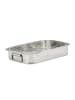 relaxdays Bräter in Silber - (B)33 x (H)6 x (T)23,5 cm