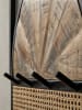 KADIMA DESIGN Wandgarderobe Mango Massivholz / Rattan 53x40x7,5 cm Design