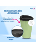 elasto Riffel-Kaffeebecher "ToGo" in geselliges grün/schwarz - 300 ml