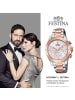 Festina Chronograph-Armbanduhr Festina Boyfriend silber, rosé mittel (ca. 39mm)