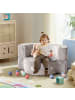 COSTWAY 2 in 1 Kindersofa rund in Grau