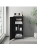 en.casa Metallschrank Burlöv in Schwarz (H)88cm (B)40cm (T)35cm