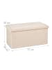 relaxdays Sitzbank in Creme - (B)77 x (H)38 x (T)39 cm