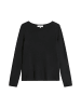 Feinstrick-Pullover regular in Schwarz