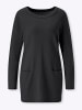 Sieh an! Longpullover in schwarz