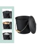 relaxdays 3tlg. Ascheeimer Set in Schwarz