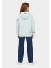 Sublevel Hoodie Kapuze Frontprint Kängurutasche Look in Grün-2