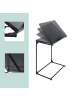 relaxdays Beistelltisch in Schwarz - (B)55 x (H)66 x (T)35 cm