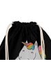 Mr. & Mrs. Panda Rucksack Beutel Einhorn Herz ohne Spruch in Schwarz