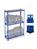 relaxdays Reifenregal in Blau - (B)120 x (H)180 x (T)40 cm