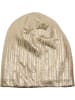 styleBREAKER Feinstrick Beanie Mütze in Beige / Rosegold