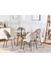 Beliani Esszimmertisch SAVONI in Gold - (W) 90 x (H) 76 x (L) 90 cm