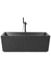 Beliani Freistehende Badewannen GOCTA in Schwarz - (W) 80 x (H) 60 x (L) 170 cm