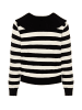 NAEMI Damen Cardigan in Schwarz Weiss