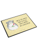 Mr. & Mrs. Panda Schreibtischunterlage Chinchilla Blume mit Spruch in Gelb Pastell