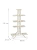 relaxdays Blumentreppe in Weiß - (B)83x (H)142 x (T)25 cm