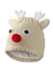 tectake Pudelmütze, gestrickte Weihnachtsmütze in Beige, Einheitsgröße