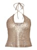 Noisy may Elegantes Partytop mit Glitzer Pailletten und Neckholder in Braun