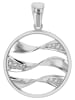 Adeliás Damen Anhänger aus 333 Gold mit Zirkonia in silber