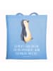 Mr. & Mrs. Panda Schultertasche Pinguin mHerzieren mit Spruch in Sky Blue