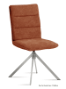 58 aufm Kessel ESSZIMMERSTUHL drehbar (2er-Set) Dulcie 47x92x60 Edelstahl/Cognac