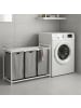 relaxdays Wäschesammler in Grau/ Weiß - (B)109,5 x (H)73,5 x (T)33 cm