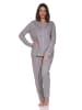 NORMANN Langarm Schlafanzug Pyjama Klassische Optik in Allover1
