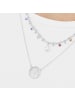 Luxenter Halskette aus 925er Sterlingsilber mit glänzendem Zirkonia, rhodiniert