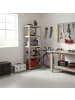 relaxdays Schwerlastregal in Silber - (B)50 x (H)180 x (T)30 cm