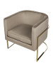 Beliani Sessel SIRKKA in Beige/Gold - (W) 72 x (H) 71 x (L) 70 cm