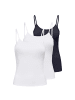 ONLY T-Shirt 3er Pack in 2xWeiß/Blau