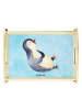 Mr. & Mrs. Panda Dekotablett Pinguin Lachen ohne Spruch in Eisblau