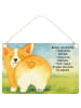 Mr. & Mrs. Panda Deko Schild Corgi Po Design mit Spruch in Weiß