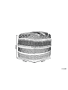 Beliani Pouf KANAM in Beige/Schwarz - (W) 45 x (H) 45 x (L) 45 cm