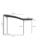 Outsunny Pergola,300cm x 250cm x 250cm,grau