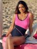 sunmarin Badeanzug in marine-fuchsia-bedruckt