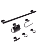 Beliani 8-tlg Badaccessoires Set TOCOPILLA in Schwarz