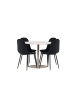 ebuy24 Essgruppe Lycke (5-teilig) Beige, schwarz 110 x 110 cm
