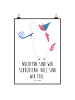 Mr. & Mrs. Panda Poster Einhorn Party mit Spruch in Weiß
